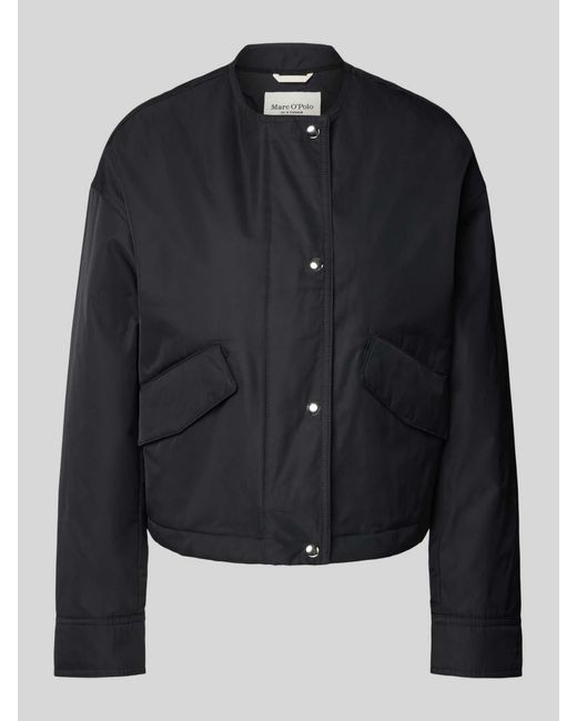 Marc O' Polo Relaxed Fit Bomberjack Met Klepzakken in het Black
