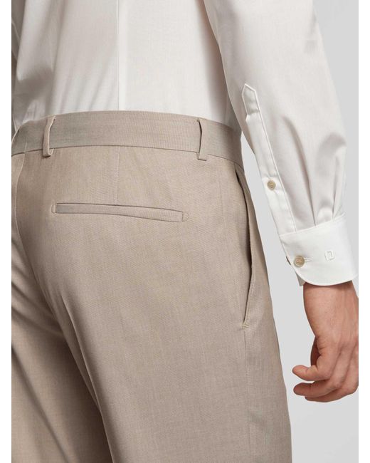 Strellson Regular Fit Pantalon Met Riemlussen, Model 'Melwin2' in het Natural voor heren