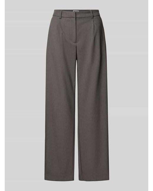 Weekday Gray Wide Leg Bundfaltenhose Mit Gürtelschlaufen Modell 'Drew'