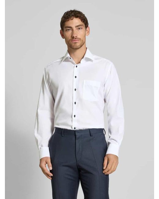 Eterna Modern Fit Business-Hemd mit Brusttasche in White für Herren