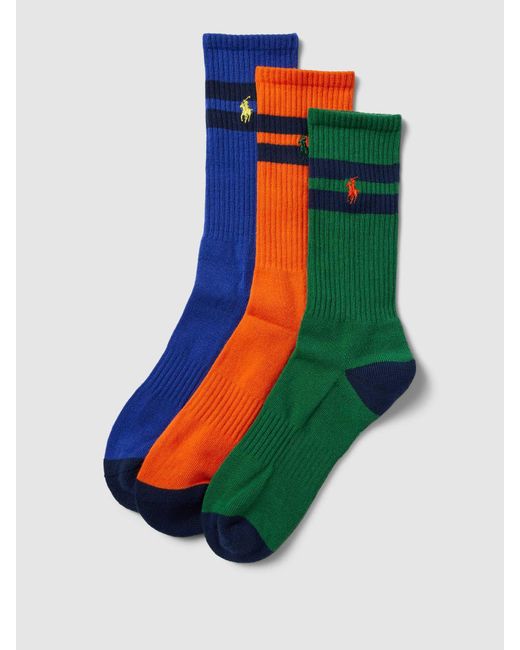 Polo Ralph Lauren Socken mit Logo-Stitching im 3er-Pack in Blue für Herren