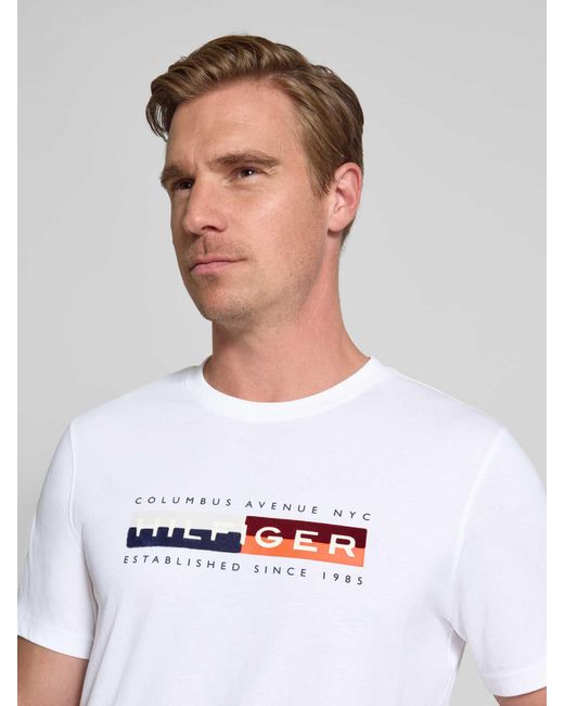 Tommy Hilfiger Regular Fit T-Shirt Van Puur Katoen in het White voor heren
