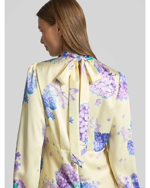 Marc Cain Midi-jurk Met Opstaande Kraag in het Multicolor