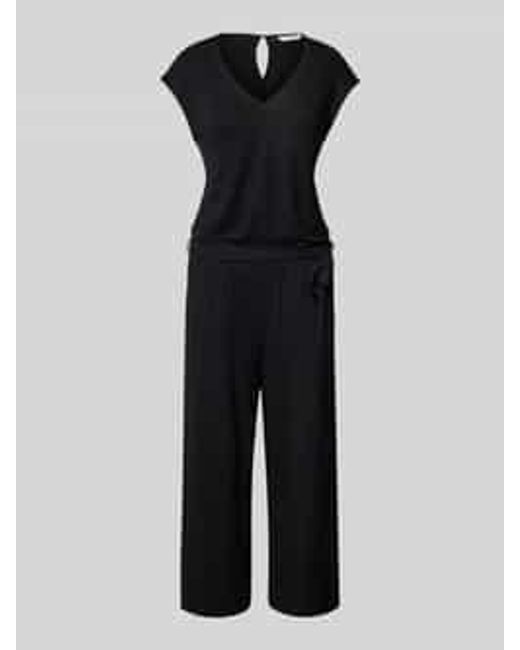 Tom Tailor Regular Fit Jumpsuit Met Strikceintuur in het Black