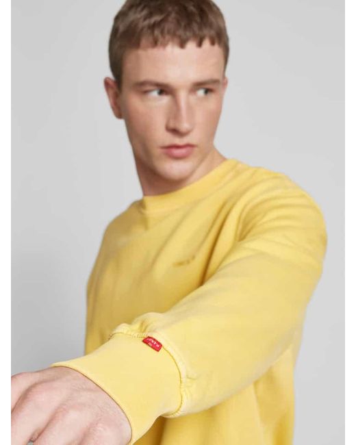 Levi's Sweatshirt mit Label-Stitching in Yellow für Herren