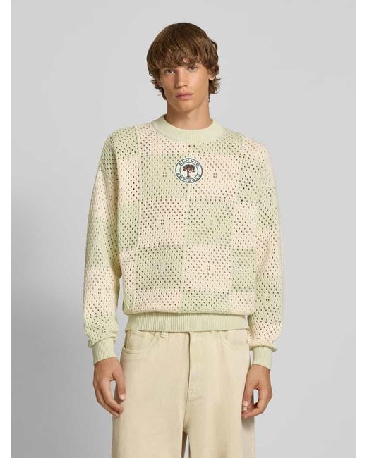 BLKVIS Strickpullover mit Lochmuster in Natural für Herren