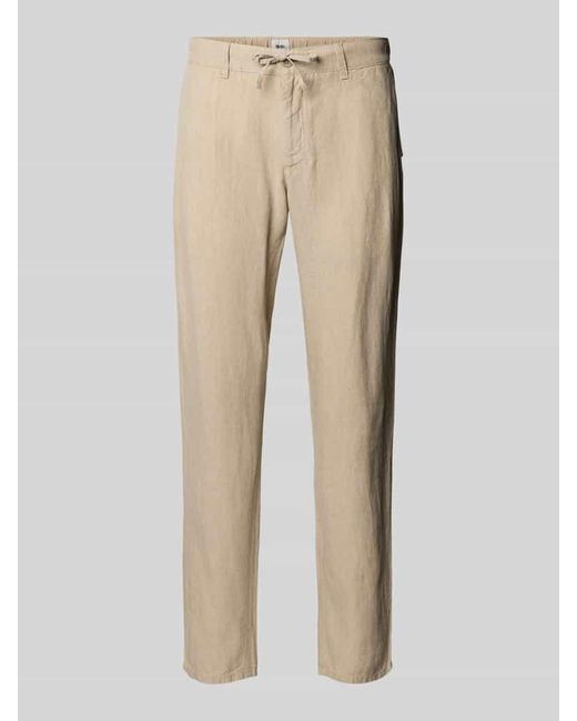 Brax Leinenhose mit Tunnelzug Modell 'FABIO JOK' in Natural für Herren