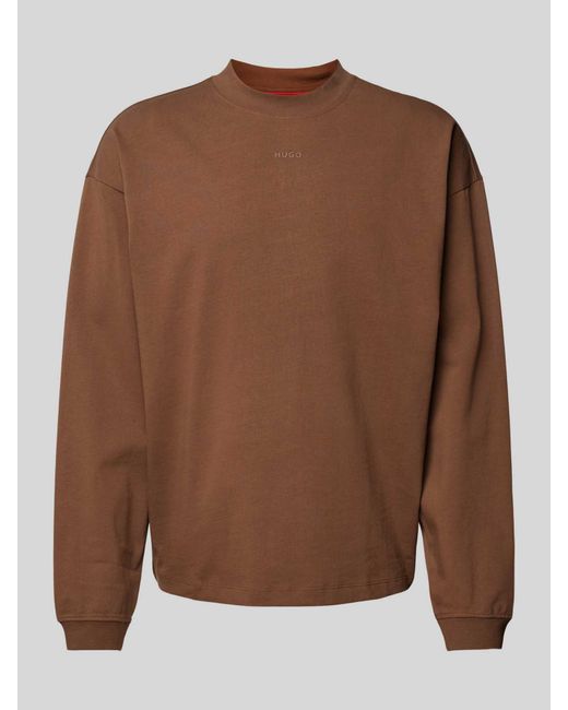HUGO Sweatshirt mit Label-Detail Modell 'Daposo' in Brown für Herren