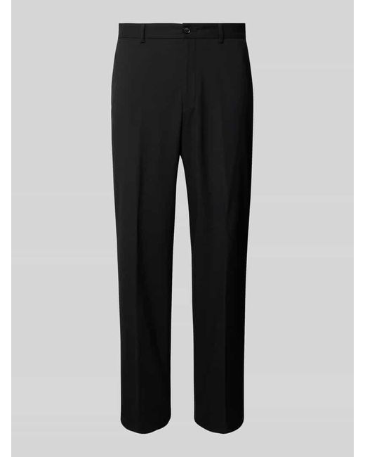 S.oliver Regular Fit Anzughose mit elastischem Bund in Black für Herren