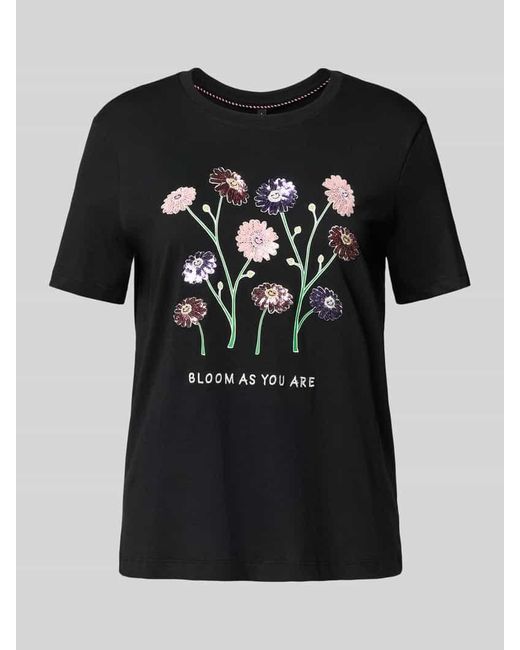 ONLY Black Regular Fit T-Shirt aus reiner Baumwolle Modell 'KITA'