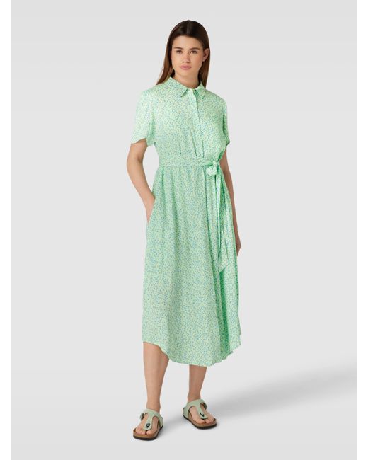 Numph Midi-jurk Van Pure Viscose, Model 'lydia' in het Green