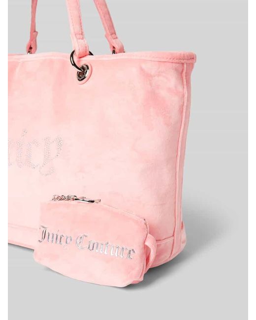 Juicy Couture Pink Shopper mit Ziersteinbesatz Modell 'KIMBERLY'
