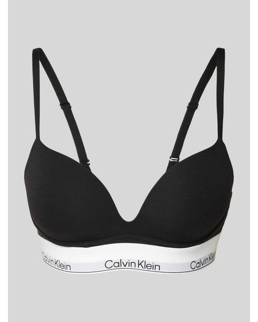 Calvin Klein Push-Up-Bh Met Label in het Black