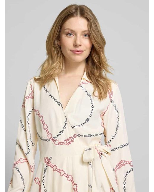 Tommy Hilfiger Natural Mini Wickelkleid Mit Motiv-Print