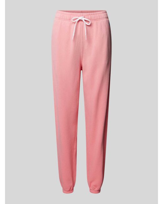 Polo Ralph Lauren Regular Fit Sweatpants Met Logostitching in het Pink