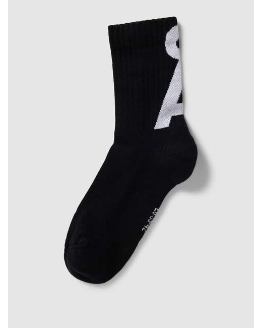 ARMEDANGELS Black Socken mit Logo-Print Modell 'SAAMUS SHORT'