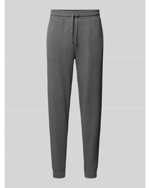 HUGO Regular Fit Sweatpants aus Baumwoll-Mix Modell 'AUSTIN PANTS' in Gray für Herren