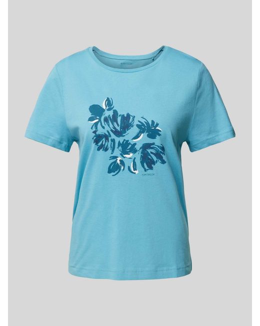 Tom Tailor Blue T-Shirt mit floralem Print