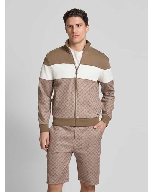 Joop! Sweatjacke mit Stehkragen Modell 'Basilio' in Brown für Herren