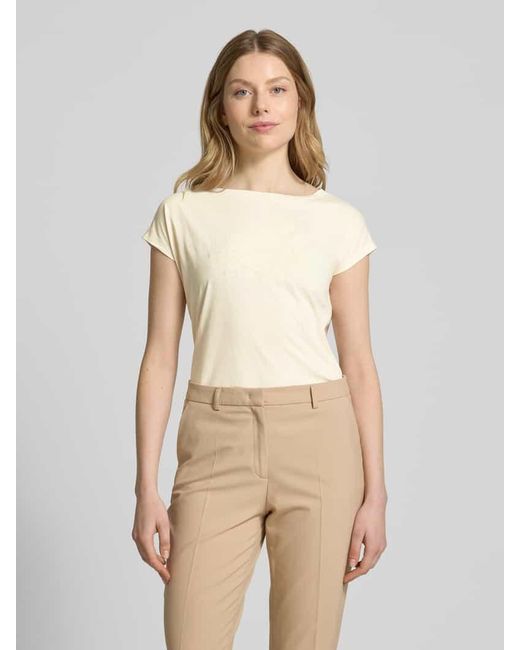 Ralph Lauren Natural T-Shirt mit Motiv-Stitching Modell 'GRIETA'