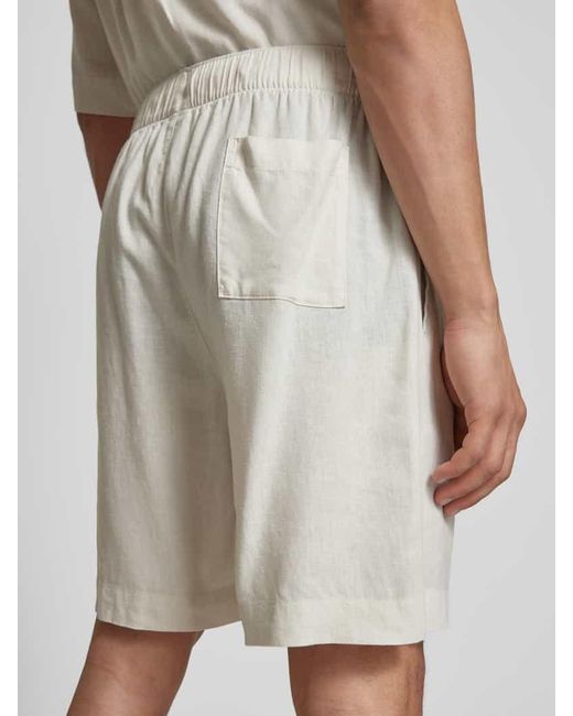 Calvin Klein Pyjama-Shorts mit Eingrifftaschen und elastischem Bund in Natural für Herren