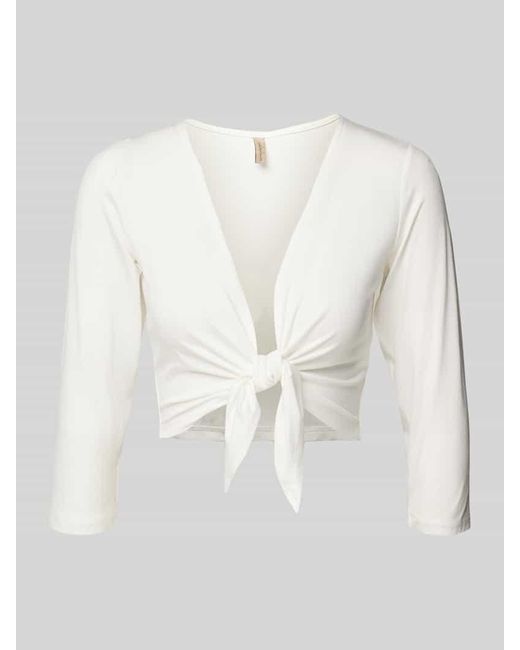 Soya Concept White Bolero in unifarbenem Design Modell 'Marica'