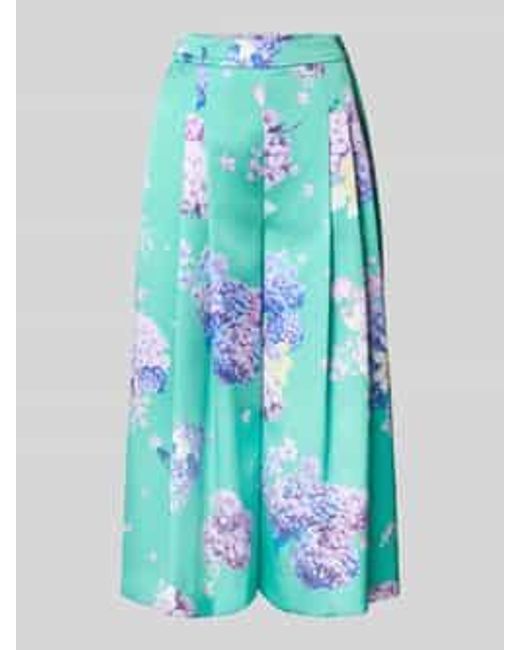 Marc Cain High Waist Culotte Met Plooien En Ritssluiting in het Blue
