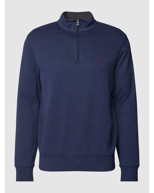 Polo Ralph Lauren Sweatshirt mit Viskose-Anteil und kurzem Reißverschluss in Blue für Herren