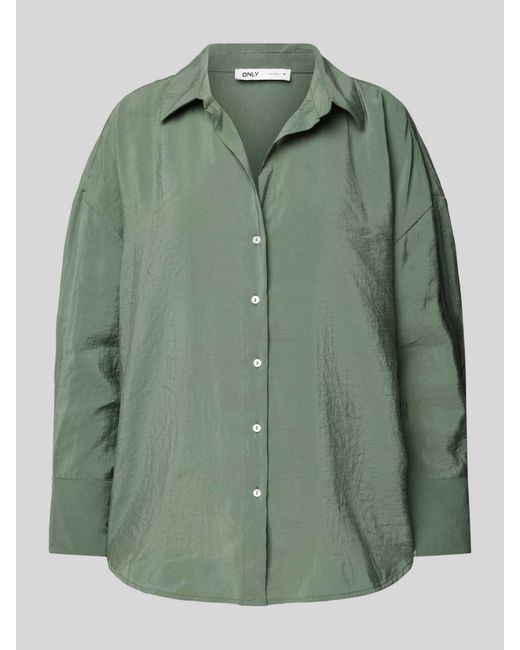 ONLY Blouse Met Overhemdkraag, Model 'Zazima' in het Green