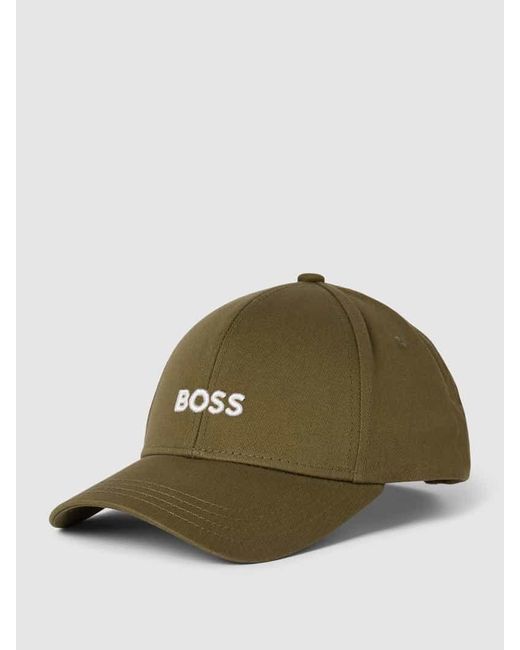 Boss Basecap mit Label-Stitching Modell 'Zed' in Green für Herren