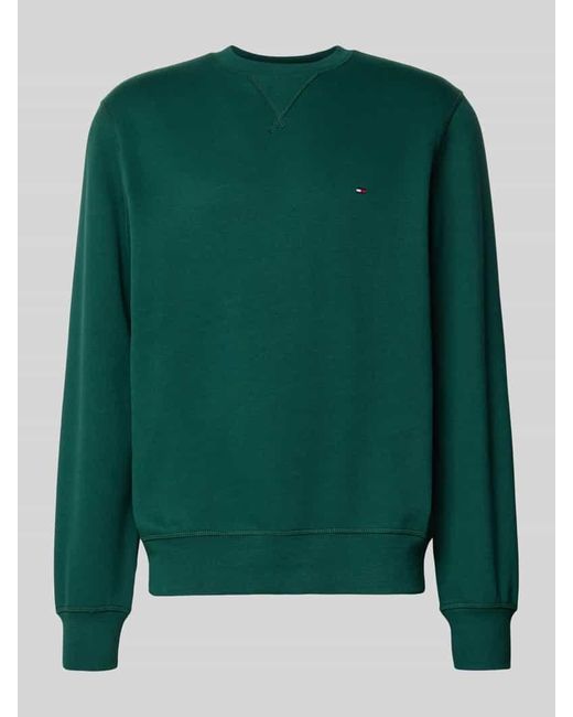 Tommy Hilfiger Regular Fit Sweatshirt Baumwoll-Mix in Green für Herren