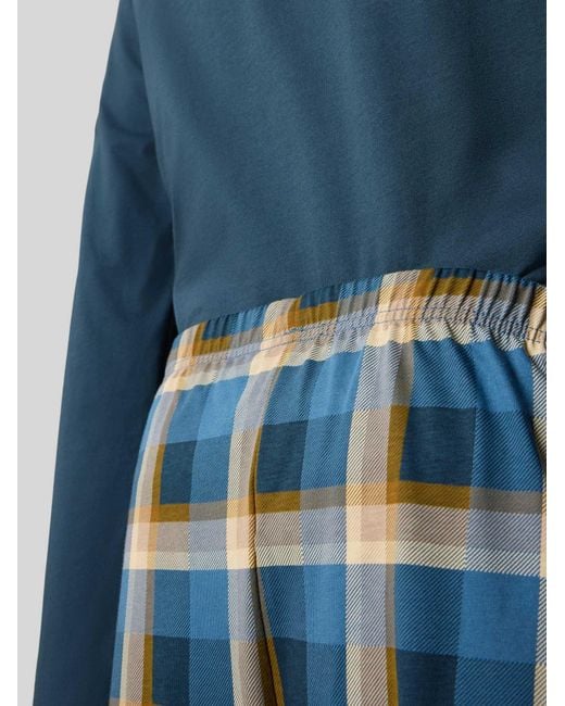 Schiesser Pyjama's in het Blue voor heren