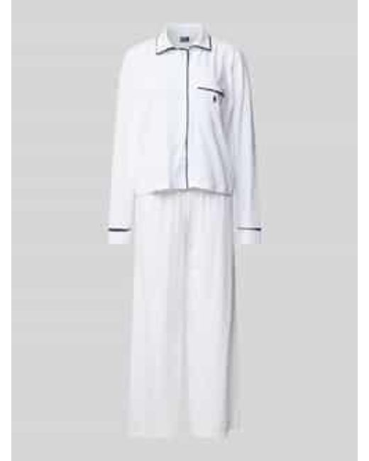 Polo Ralph Lauren Pyjama Met Logostitchings in het White