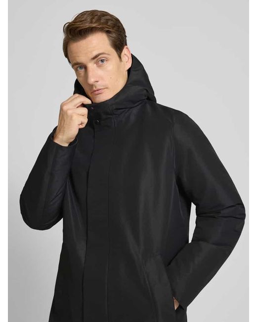 Geox Regular Fit Parka mit Kapuze Modell 'DORAY' in Black für Herren