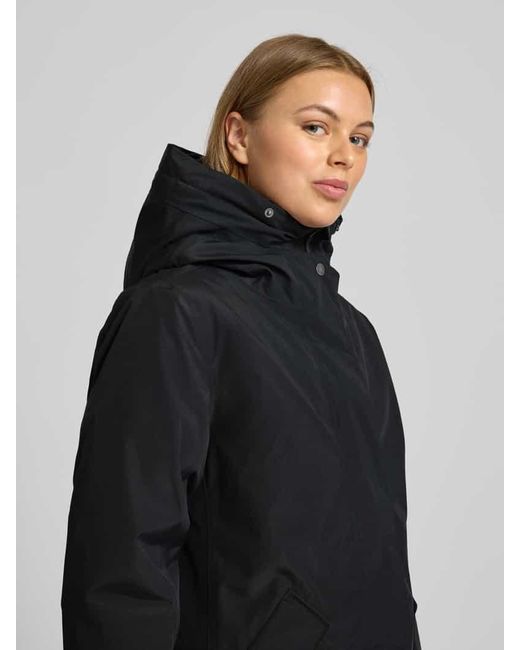 Didriksons Black Parka mit Pattentaschen Modell 'ERNA'