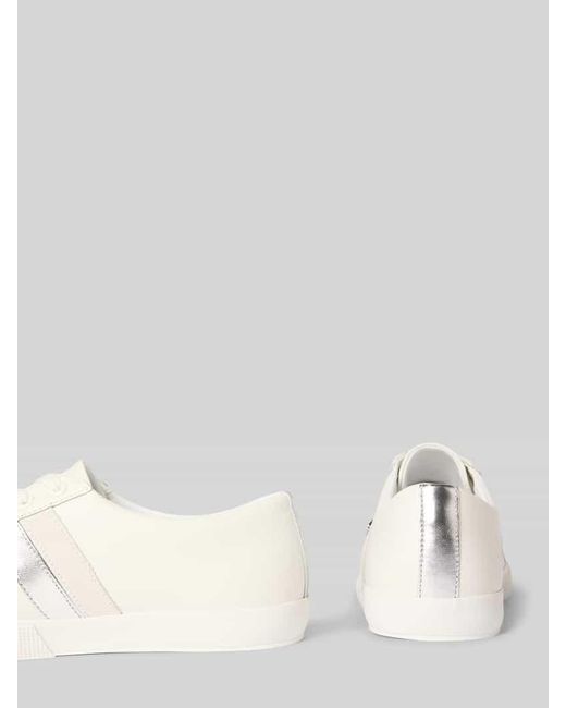 Ralph Lauren Natural Sneaker aus Leder mit Label-Applikation Modell 'JANSON II'
