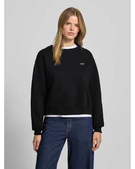 Tommy Hilfiger Black Relaxed Fit Sweatshirt aus Baumwoll-Mix