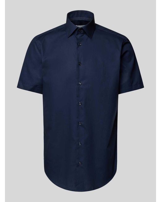 Christian Berg Men Regular Fit Zakelijk Overhemd Met Kentkraag in het Blue voor heren
