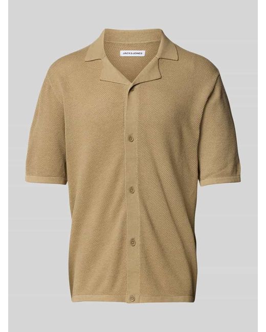 Jack & Jones Freizeithemd mit Knopfleiste Modell 'ORION' in Natural für Herren