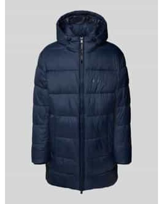 Boss Regular Fit Gewatteerd Jack Met Labelprint, Model 'Ciker' in het Blue voor heren