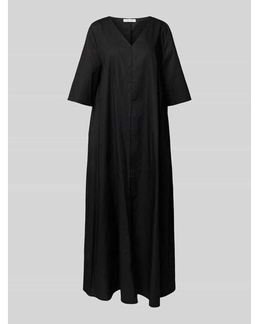 Christian Berg Women Black Tunikakleid mit V-Ausschnitt und Eingrifftaschen