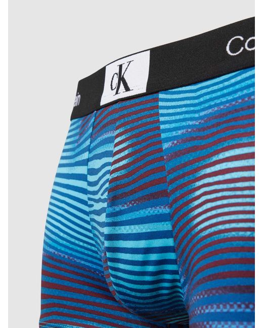 Calvin Klein Trunks mit Allover-Muster in Blue für Herren
