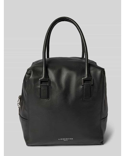 Liebeskind Berlin Black Handtasche mit Label-Print Modell 'KAYLA'