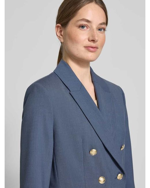 S.oliver Blue Slim Fit Blazer Mit Doppelreihigem 2-Knopf-Verschluss