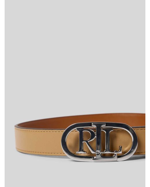 Ralph Lauren Leren Riem Met Gesp Met Label in het Brown