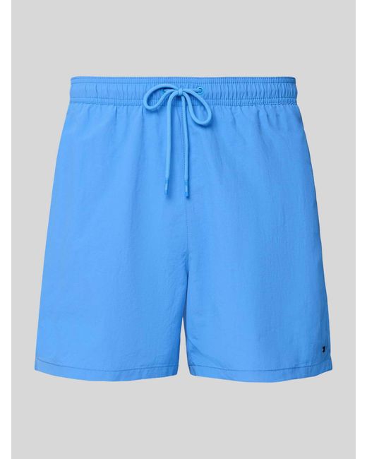 Tommy Hilfiger Regular Fit Zwembroek Met Logostitching in het Blue voor heren