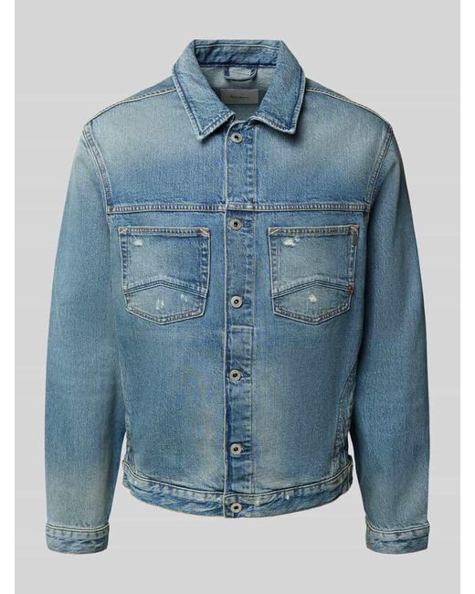 Pepe Jeans Regular Fit Jeansjacke aus Baumwoll-Mix Modell 'HORSHAM PALE TINT' in Blue für Herren