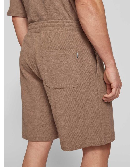 Review Regular Fit Sweatshorts Met Structuurmotief in het Multicolor voor heren