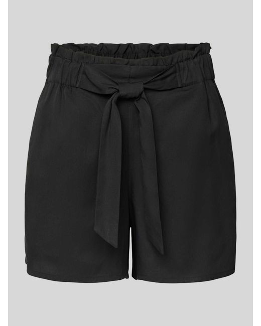 Tom Tailor Black Shorts aus Lyocell mit Bindegürtel