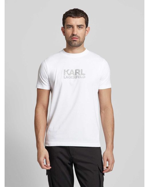 Karl Lagerfeld T-Shirt mit Label-Print in White für Herren